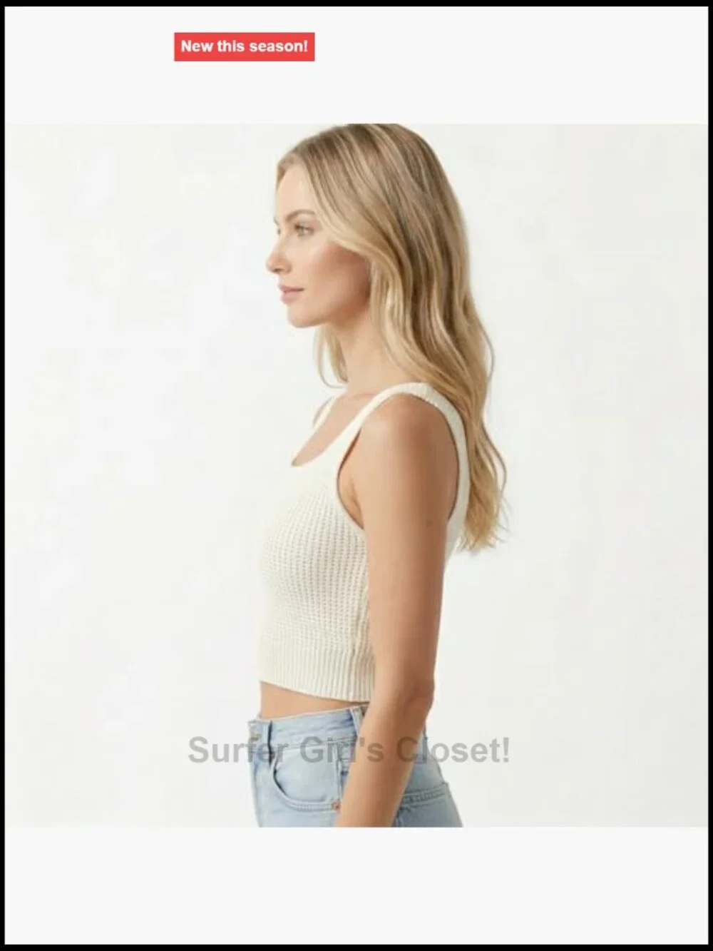 Women's Knit Sleeveless Sweater Vest Crop Tank Cami Summer Casual